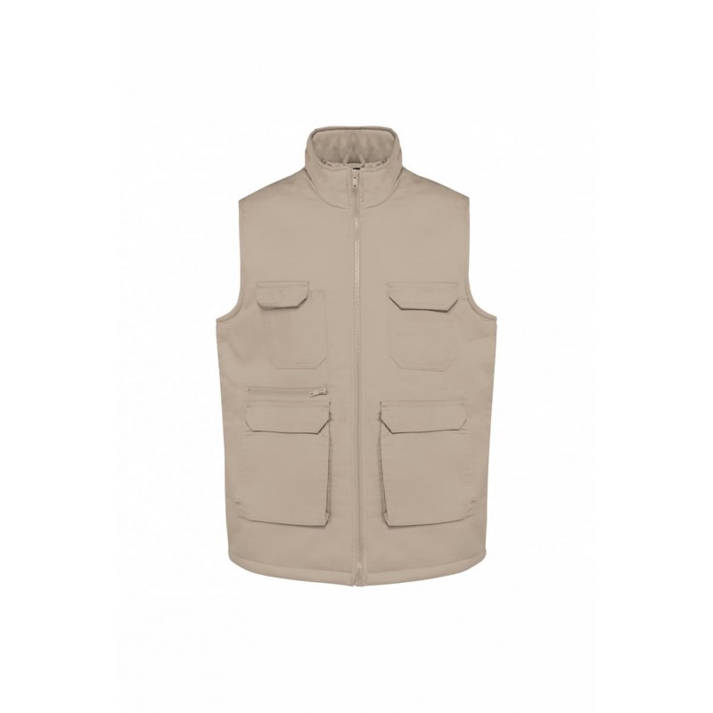 Gilet mixte polycoton multipoches rembourré - WK607