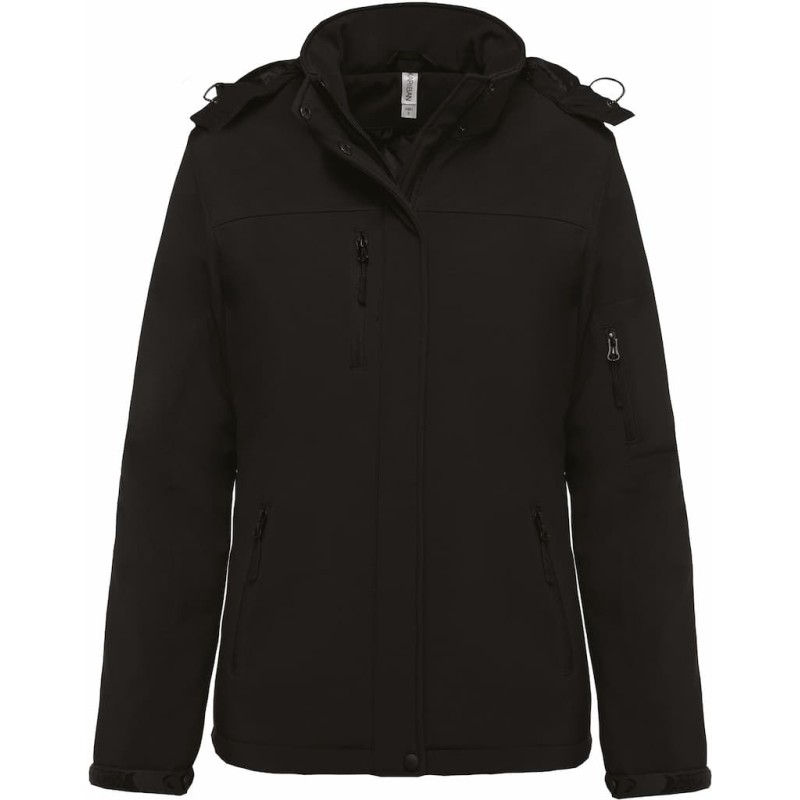 Parka Softshell 3 couches doublée capuche femme - K651