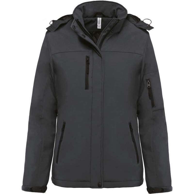 Parka Softshell 3 couches doublée capuche femme - K651